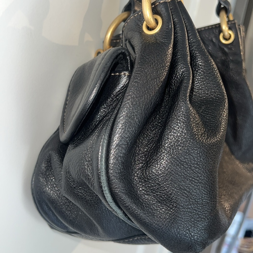 Juicy Couture Vintage Black Leather Small Satchel Handbag - Picture 5 of 17